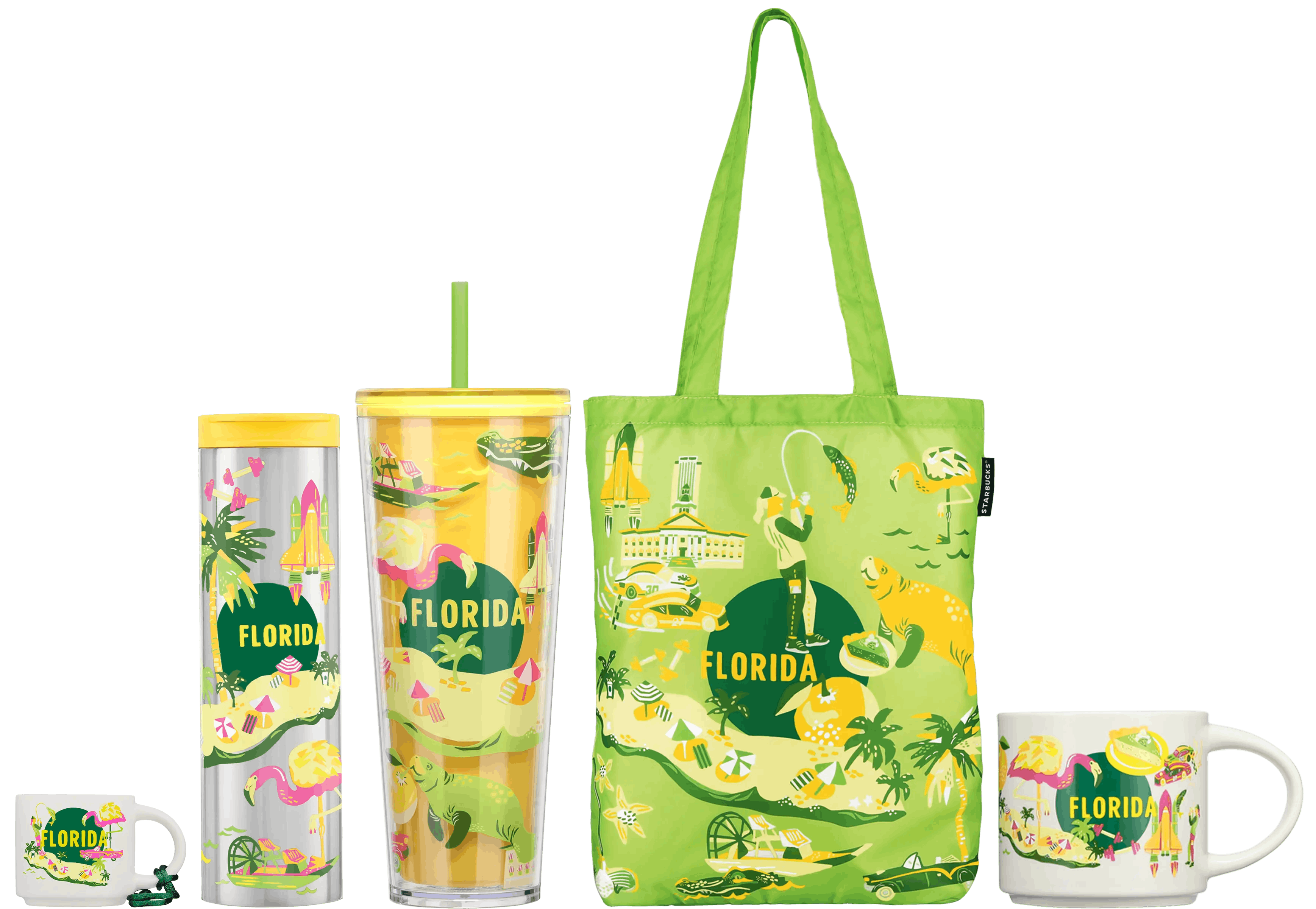 Starbucks outlet tote bag and travel mug