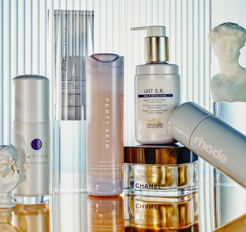 Assorted skincare products that are winner of TZR's 2024 beauty groundbreakers awards