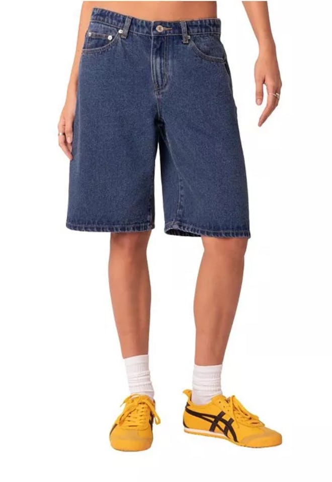 5 Pockets Oversized Bermuda Denim Shorts