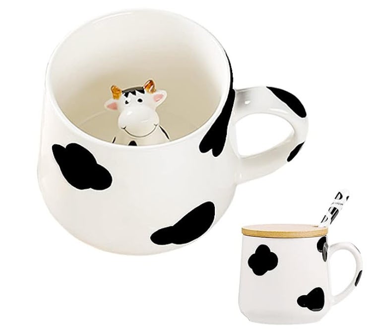 BigNoseDeer Cute Ceramic Cow Mug