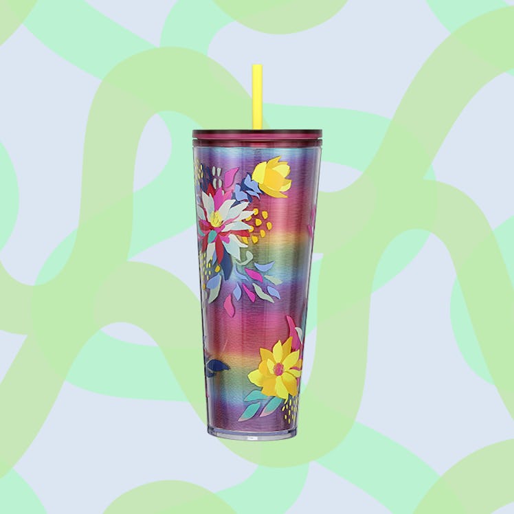 Starbucks has a new floral cold cup in their Mother's Day spring 2024 collection. 
