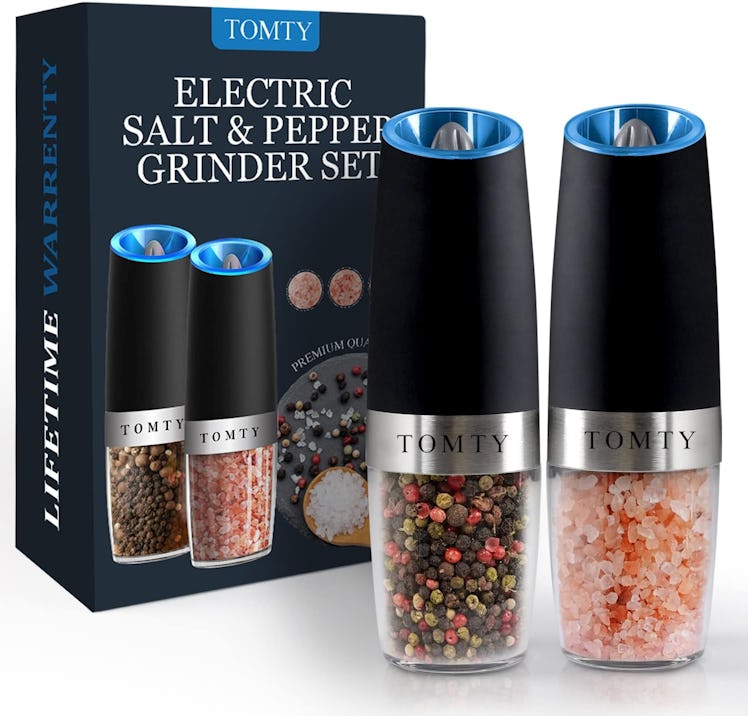 TOMTY Gravity Electric Salt and Pepper Grinder Set