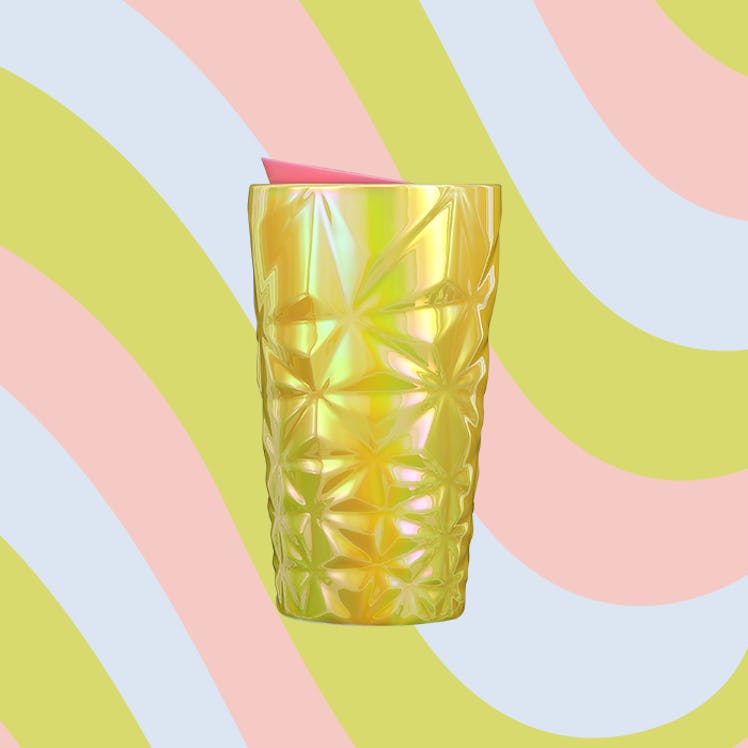 The Yellow Prism Luster Tumbler is available at Starbucks this spring. 