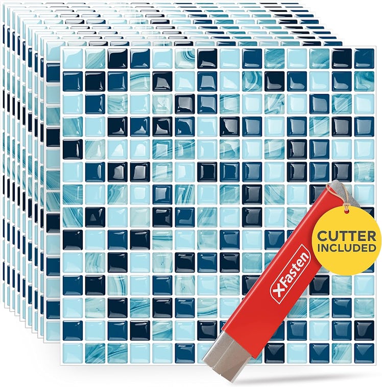 XFasten Square Peel-And-Stick Backsplash (10 Pieces)