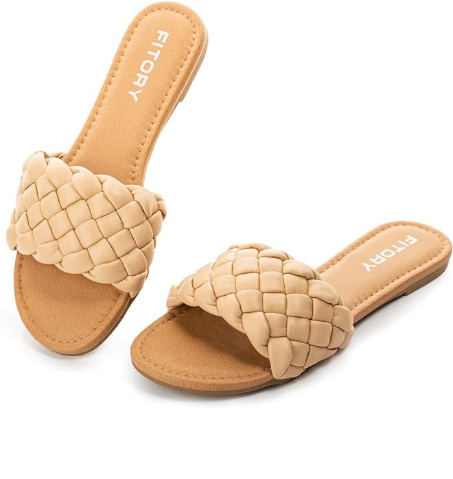 FITORY Braided Strap Slippers