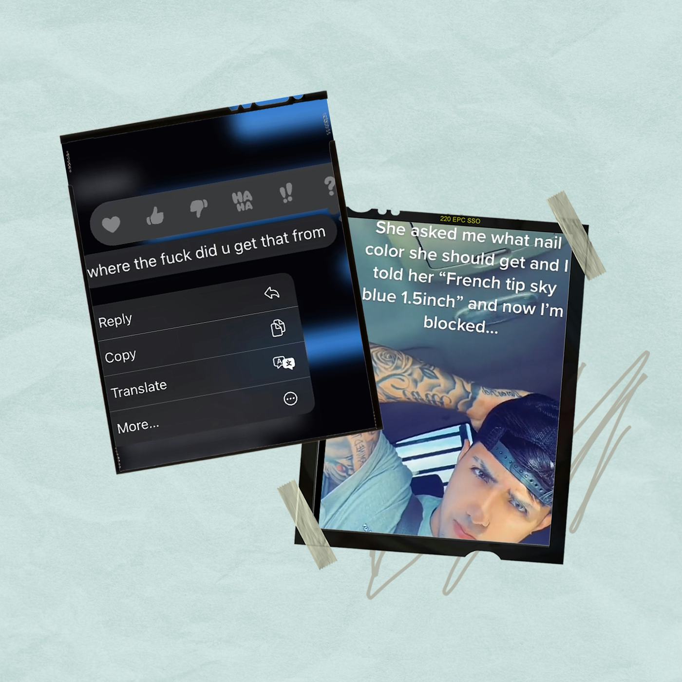 Boyfriends and husbands choosing “sky blue French tip 1.5” nails for their nail-loving partner is th&hellip;