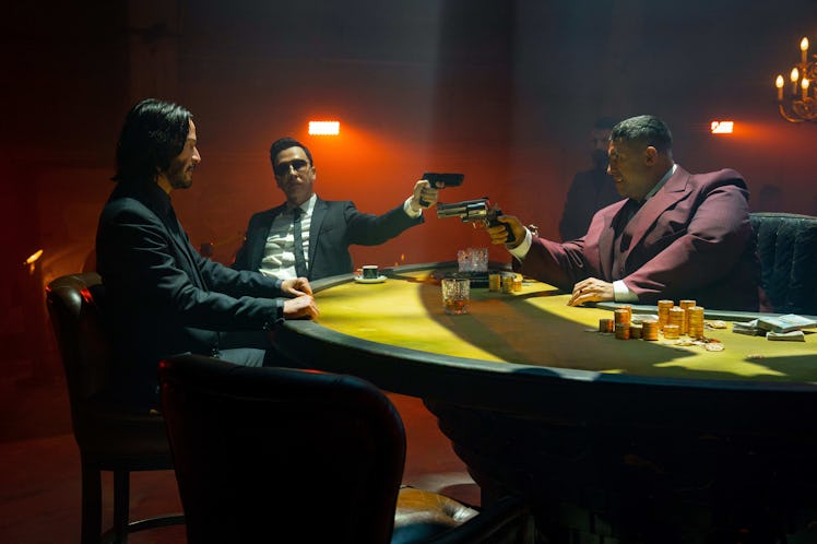 Keanu Reeves, Donnie Yen, and Scott Adkins in John Wick: Chapter 4