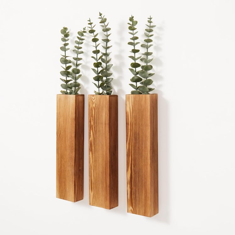 Mokof Wood Bathroom Wall Planters