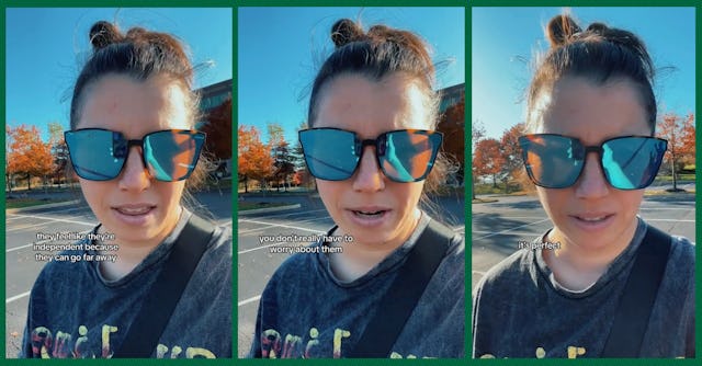A TikTik mom explains her weekend parenting hack of taking her kids to large parking lots to play.
