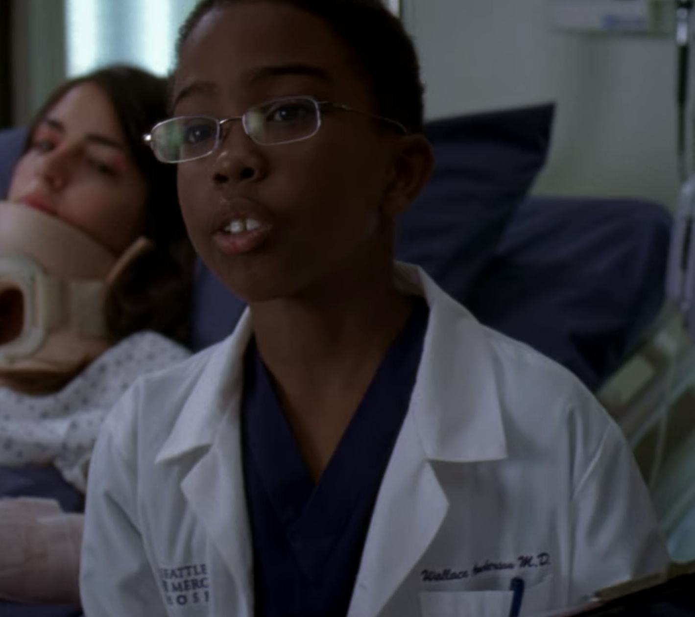 Wallace on &lsquo;Grey&rsquo;s Anatomy.&rsquo; Screenshot via Netflix