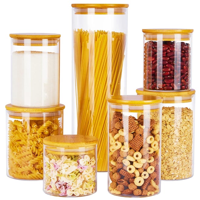 Vtopmart Glass Food Storage Jars (Set of 7)