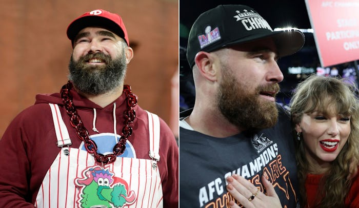Jason Kelce, Travis Kelce, and Taylor Swift