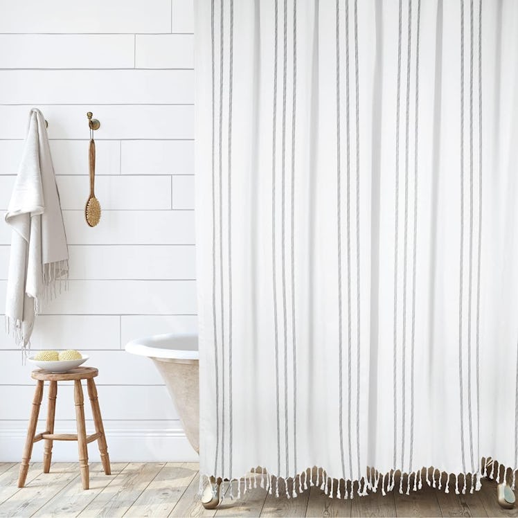 HALL & PERRY Modern Stripe Shower Curtain