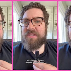 A man discusses gendered tasks and "perpetual chores" in a now-viral TikTok video.