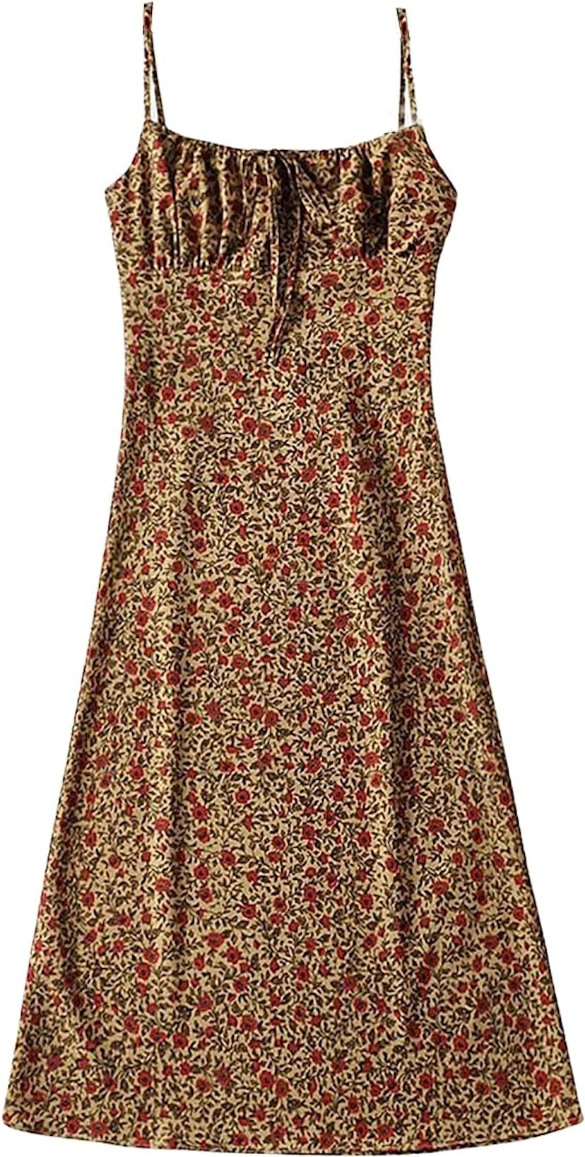 Omoone Spaghetti-Strap Floral Dress