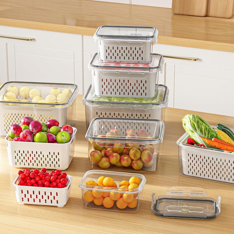  KEMETHY Fruit Storage Containers (6-Pack)