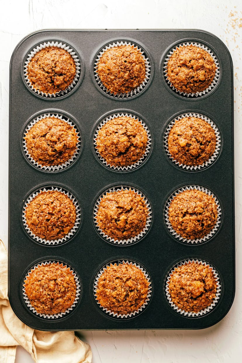 Healthy banana muffins are a great make-ahead snack for toddlers.