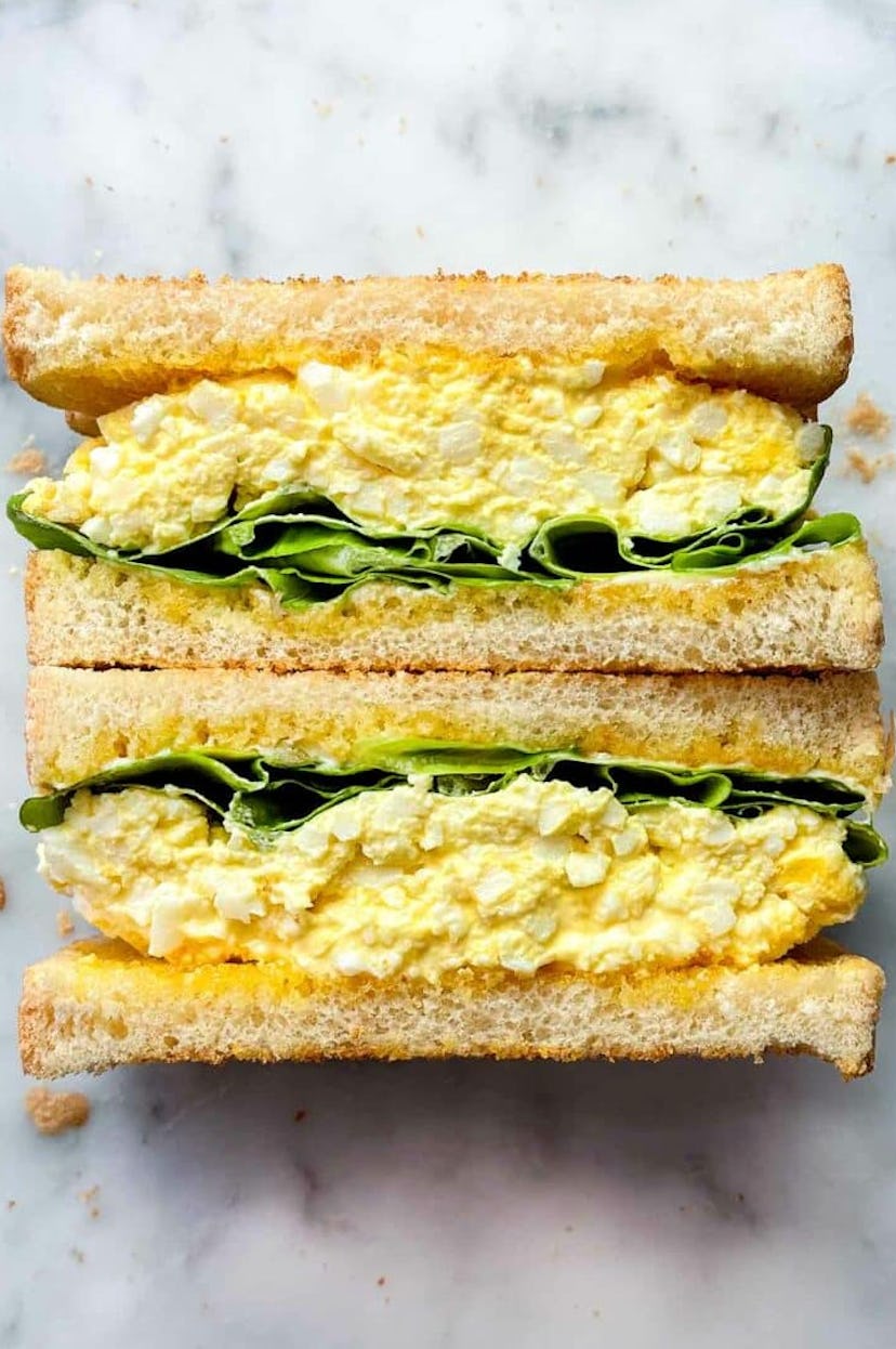 Egg salad is an easy toddler lunch idea.