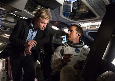 Christopher Nolan and Matthew McConaughey behind the scenes of Interstellar