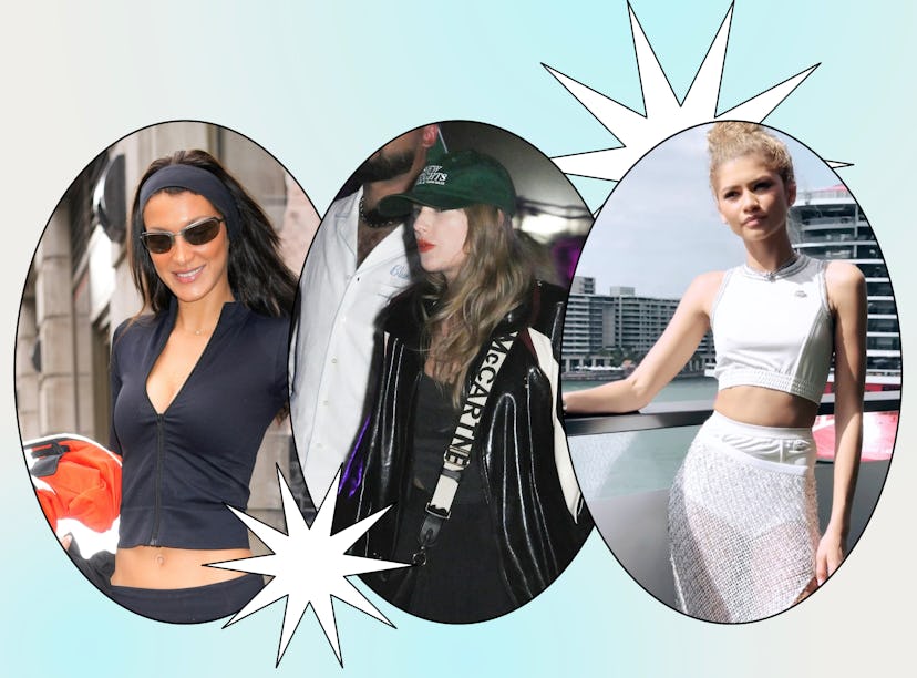 Celebrities like Bella Hadid, Taylor Swift, and Zendaya have been wearing tennis-core fashion in 202...