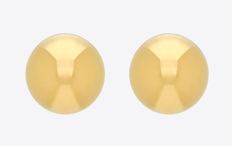 gold dome earring studs