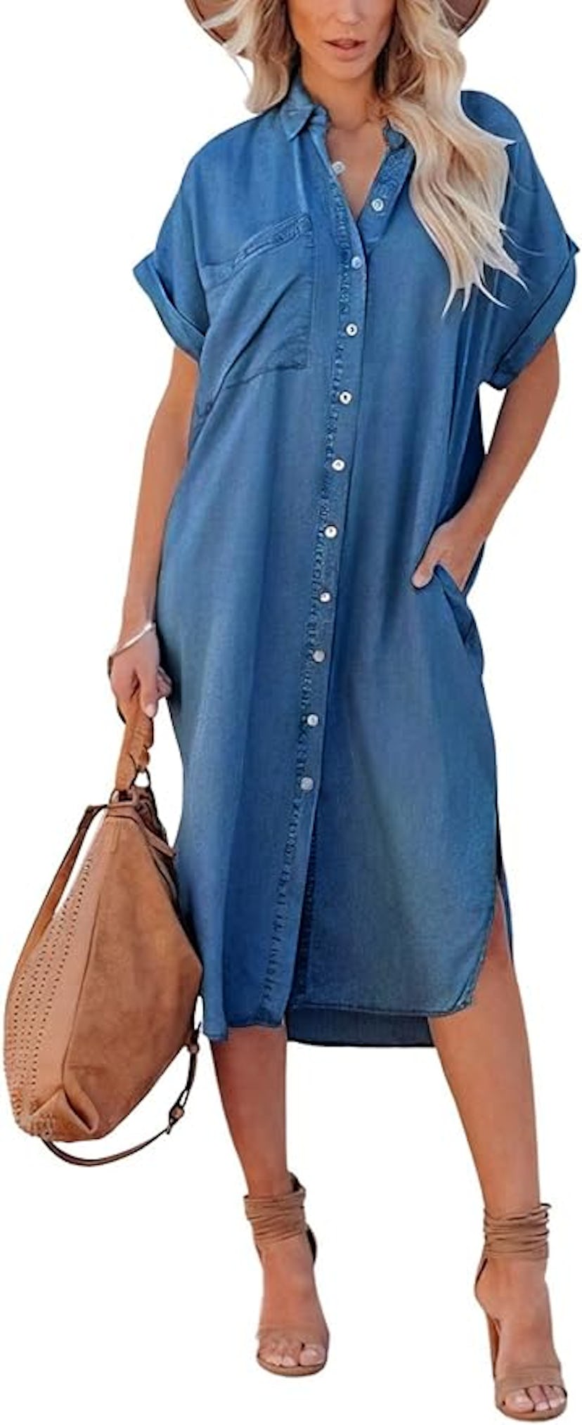 Chouyatou Denim Shirt Dress