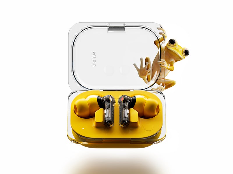 Nothing's $99 Ear A wireless earbuds in yellow