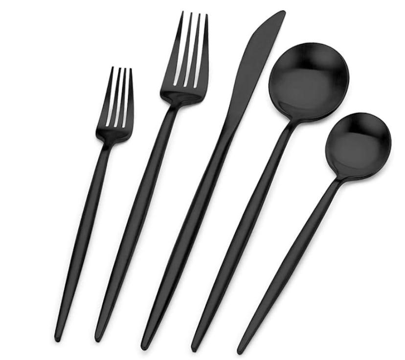 Matte Black Silverware Set