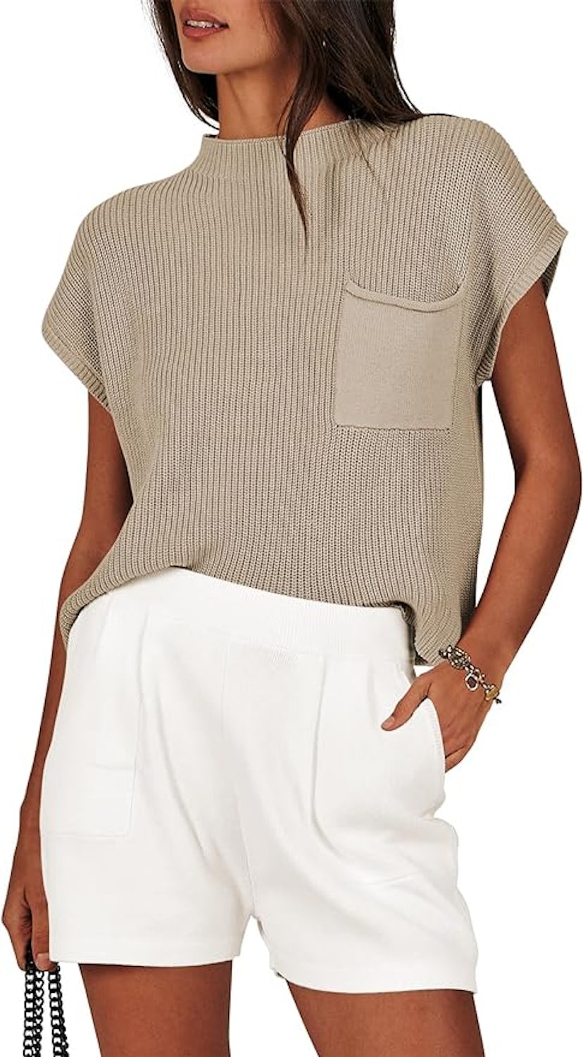 ANRABESS Sweater Short Lounge Set (2-Piece Set)