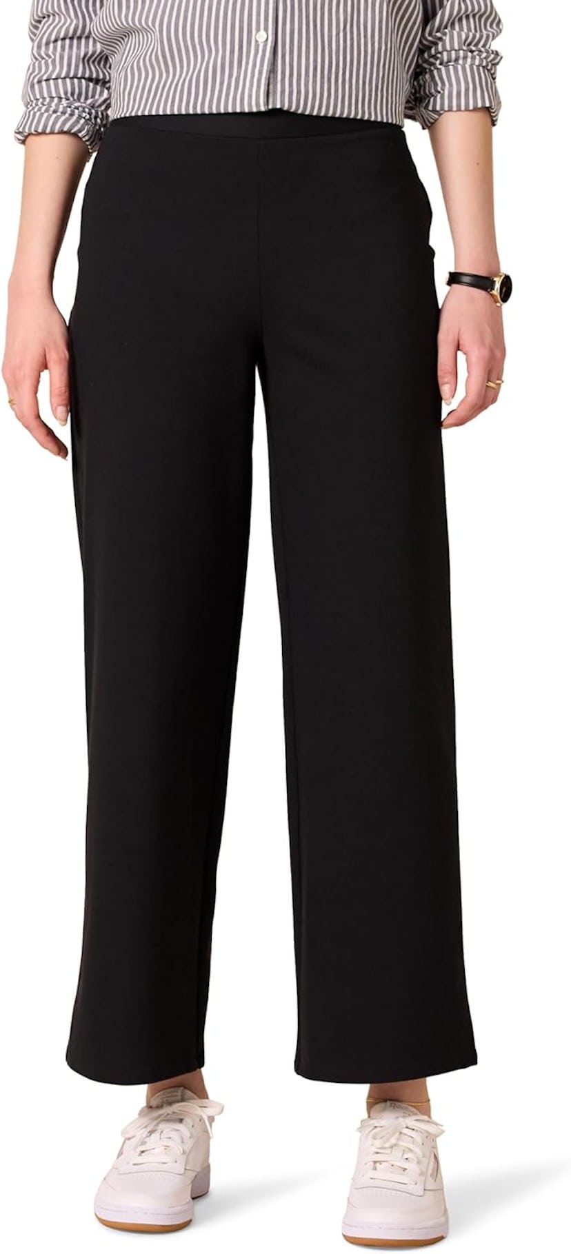Amazon Essentials Cropped Wide Leg Pull-On Pants