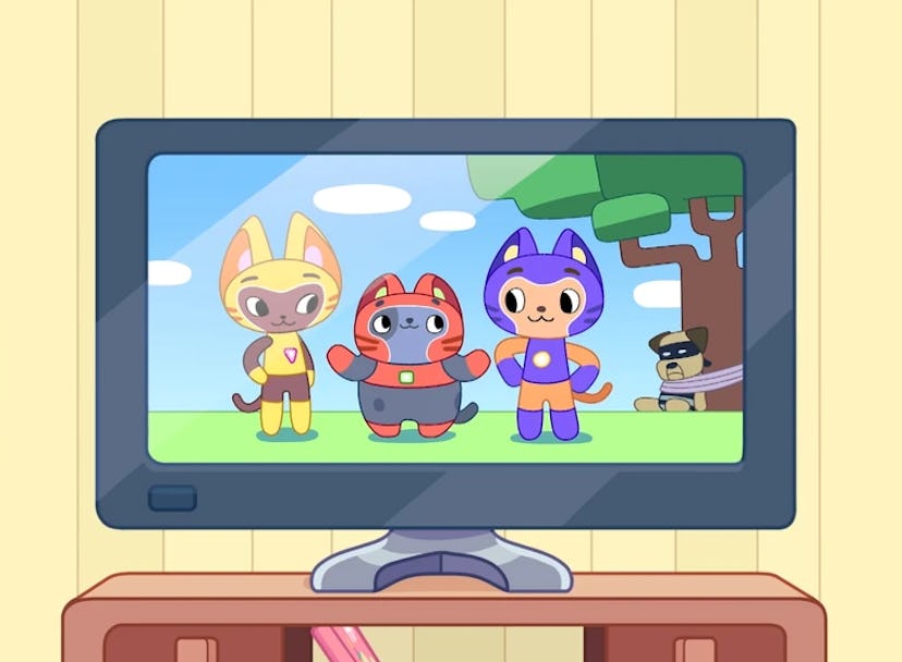 The characters of 'Cat Squad' on TV.