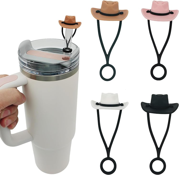 HomDsg Cowboy Hat Straw Toppers (4-Pack)