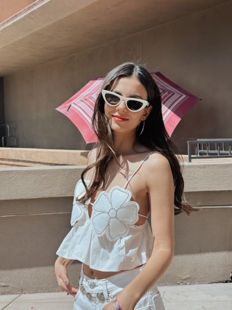 Victoria Justice shares her outfit inspiration for Coachella 2024. 