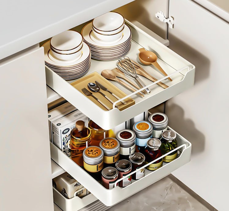 QUESEHA Pull Out Cabinet Organizer Drawers