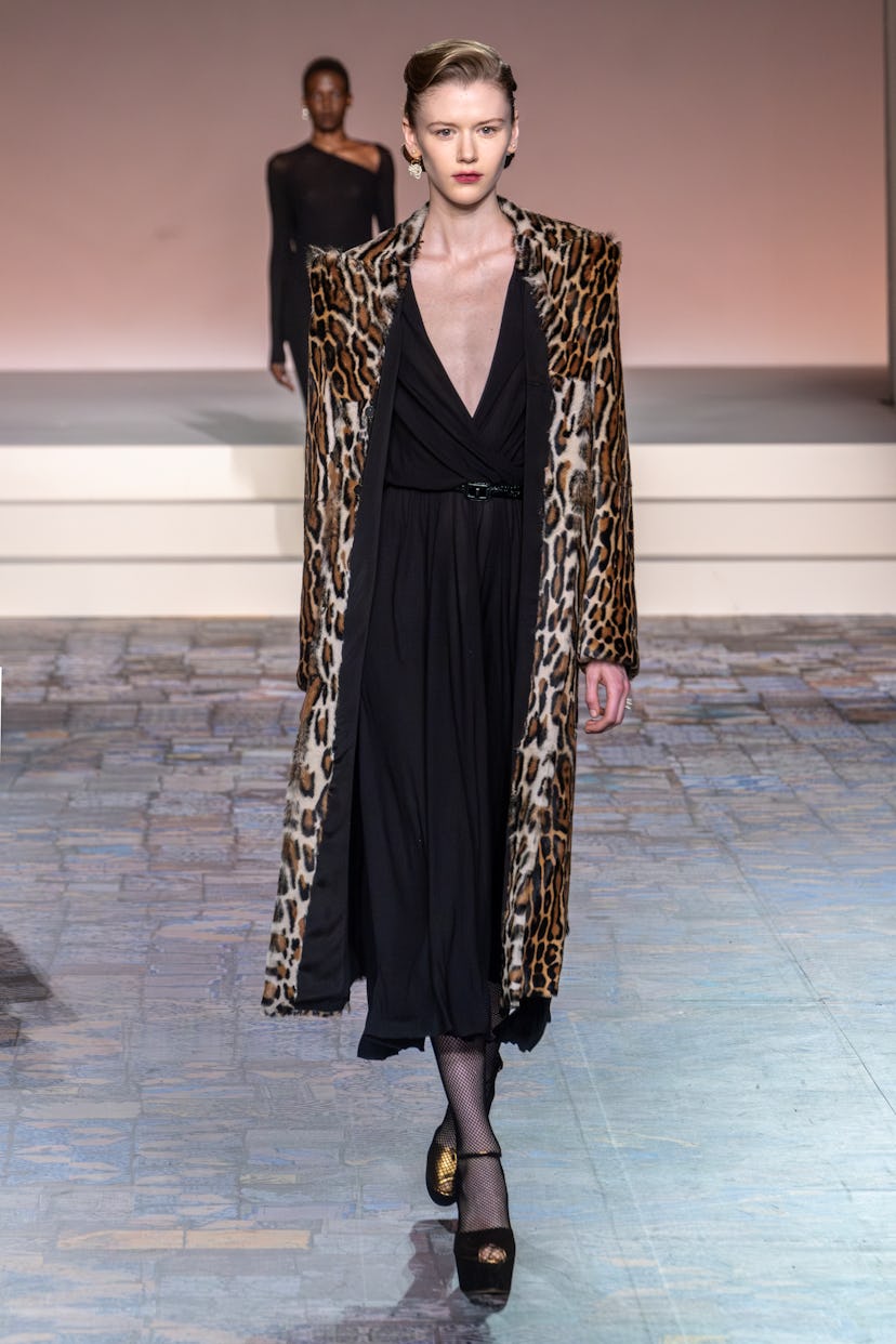 Model on the runway at Dior Pre-Fall 2024 Show held at the Brooklyn Museum on April 15, 2024 in New ...