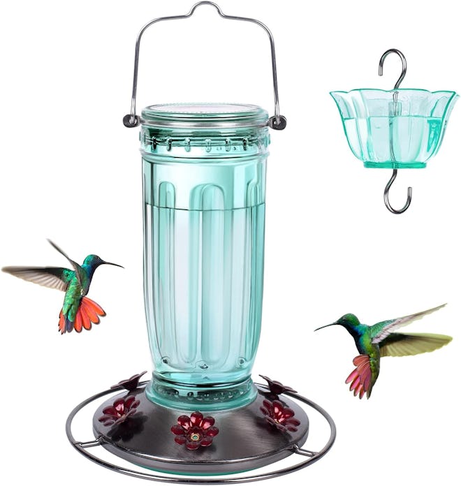 Kingsyard Glass Hummingbird Feeder