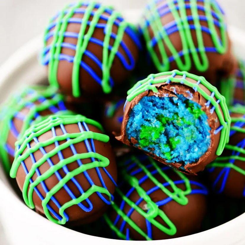 Earth Day Oreo truffles, in a list of Earth Day snacks and snack ideas.
