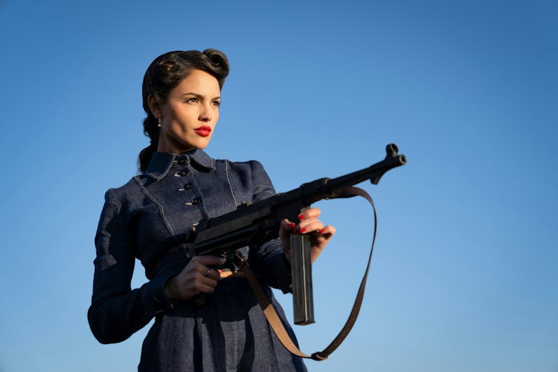 Eiza Gonzalez as Marjorie Stewart in The Ministry of Ungentlemanly Warfare