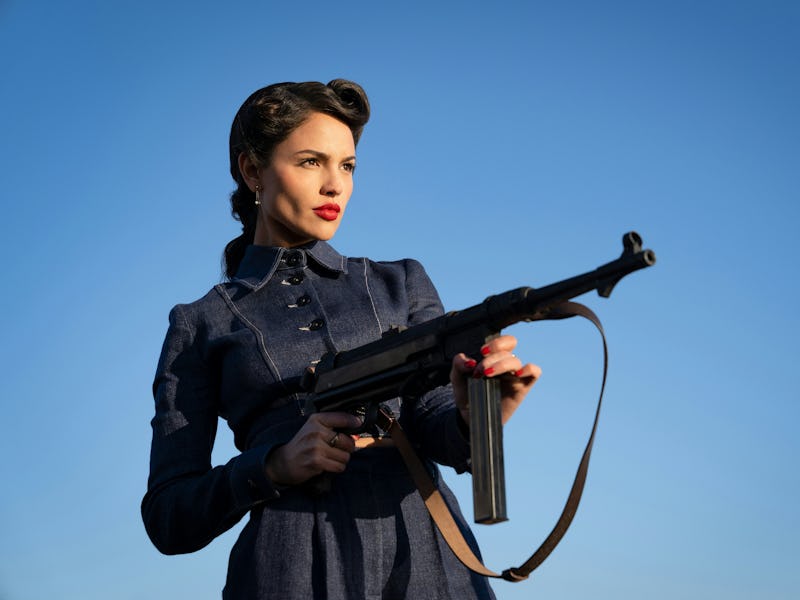 Eiza Gonzalez as Marjorie Stewart in The Ministry of Ungentlemanly Warfare