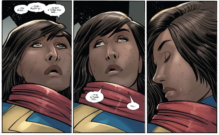 Ms. Marvel’s death in The Amazing Spider-Man #26. 
