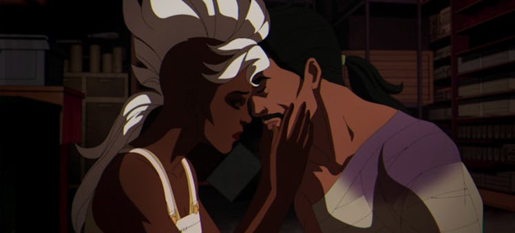 Storm and Forge embrace in X-Men '97