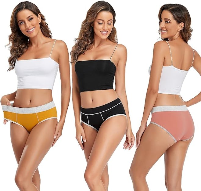 TUTUESTHER Mid-Rise Cotton Underwear (5-Pack)