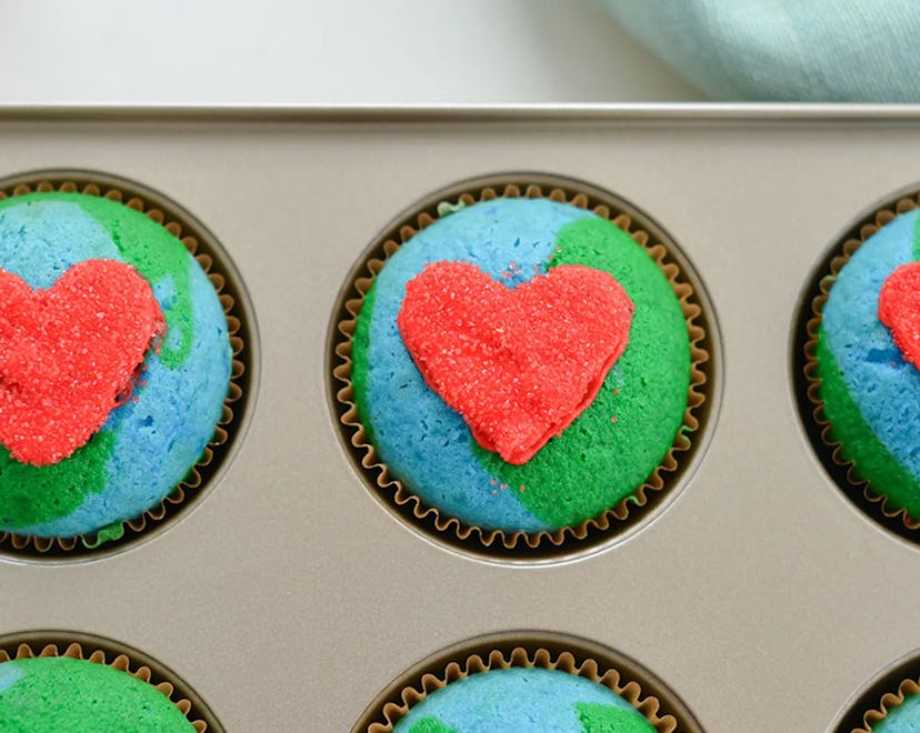 Earth Day Cupcakes, in a list of Earth Day snacks and snack ideas.