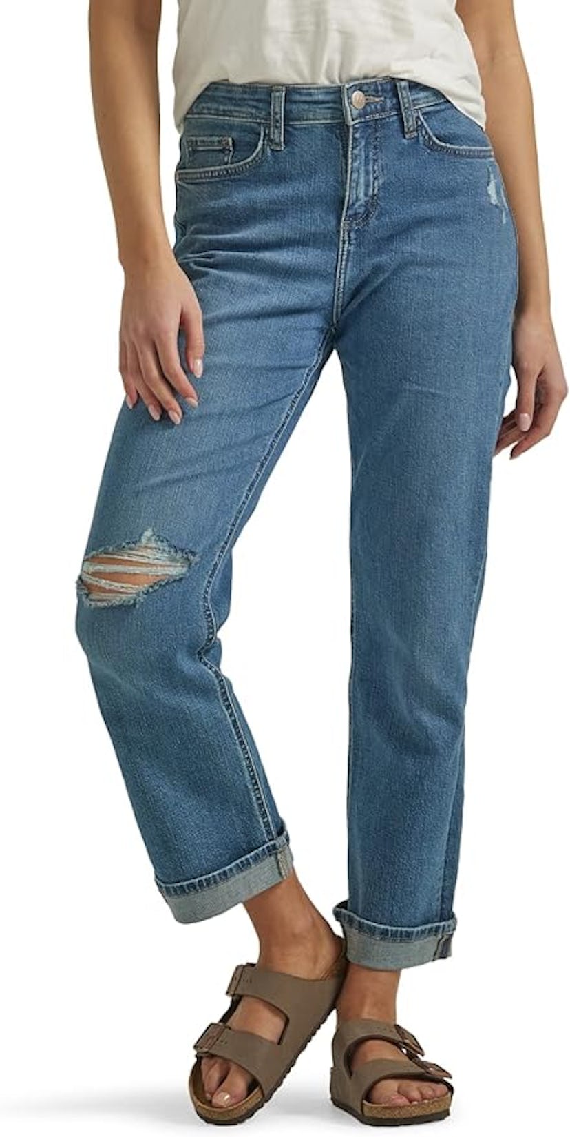 Lee Mid Rise Boyfriend Jeans