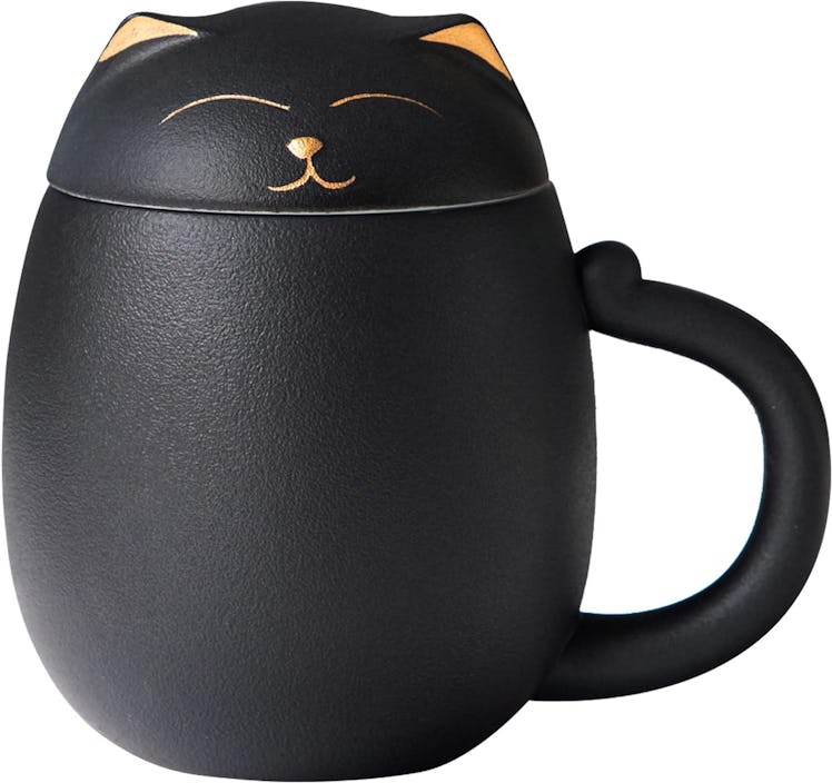HEER Ceramic Tea Mug with Infuser and Lid