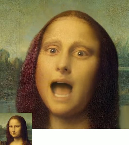 Microsoft's VASA-1 AI deepfakes the Mona Lisa singing.