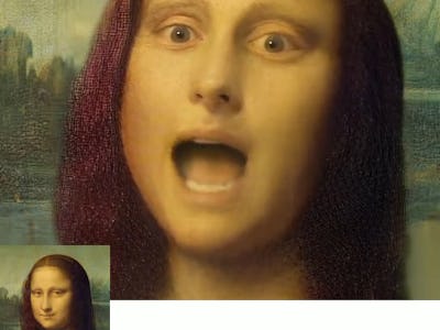 Microsoft's VASA-1 AI deepfakes the Mona Lisa singing.