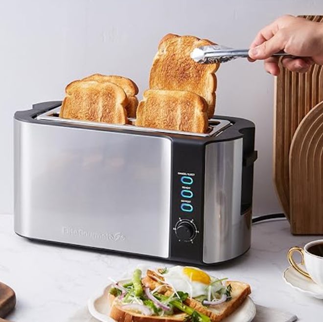 Elite Gourmet Long Slot 4-Slice Toaster