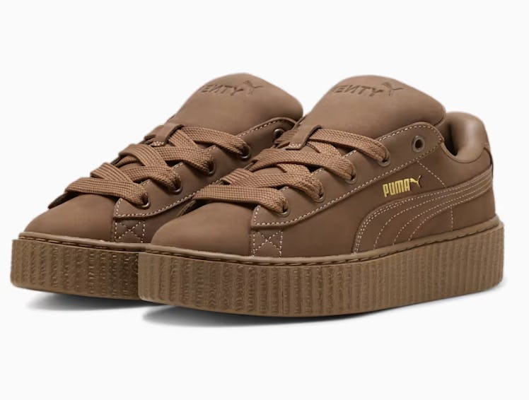 brown puma sneakers
