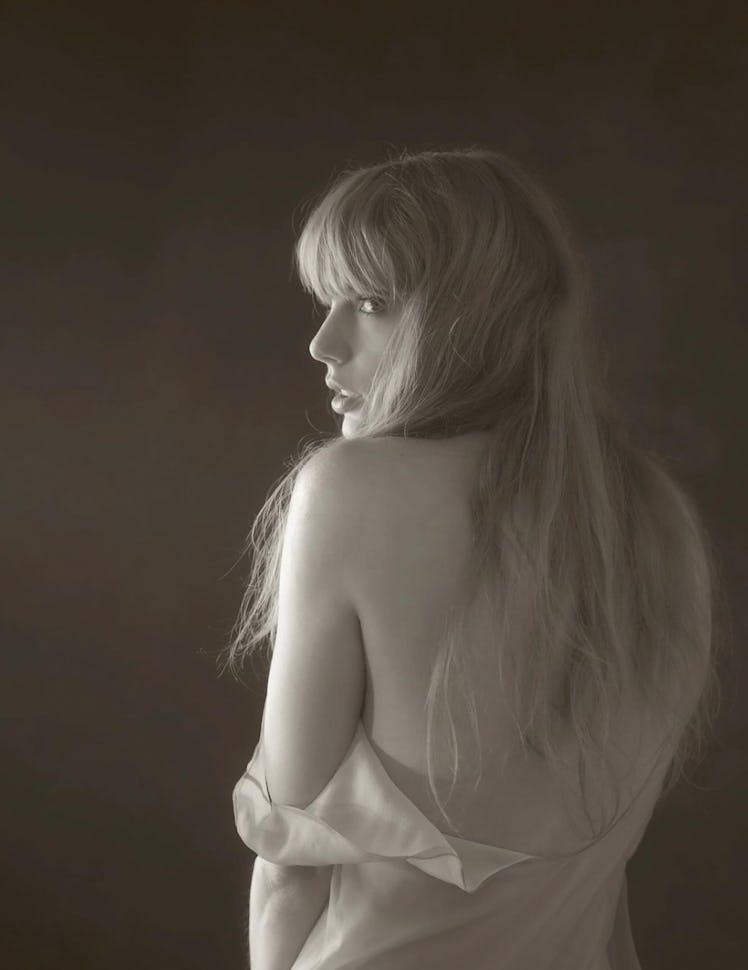 Taylor Swift's album art for the 'Tortured Poets Department,' which features a song about Matty Heal...